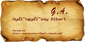 Gyöngyössy Albert névjegykártya
