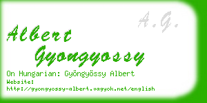 albert gyongyossy business card