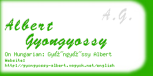 albert gyongyossy business card